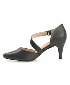 Journee Collection | Taupe Crossed-Strap Tillis Pump - Women -High heel Store zu111158146 alt 3 tm1673550690