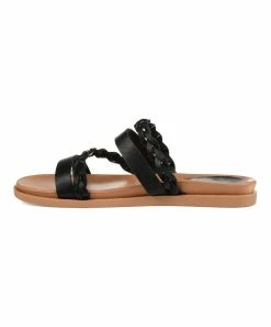 Journee Collection | Black Braided-Strap Colette Sandal - Women -High heel Store zu111158227 alt 4 tm1673550690
