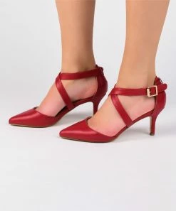 Journee Collection | Tan Crisscross-Strap Riva Pump - Women -High heel Store zu111158229 alt 4 tm1673550690