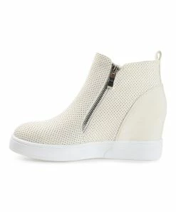 Journee Collection | Ivory Pennelope Wedge Sneaker - Women -High heel Store zu111158284 alt 3 tm1673550690