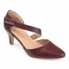 Journee Collection | Red Crossed-Strap Tillis Pump - Women -High heel Store zu111158470 main tm1673550690
