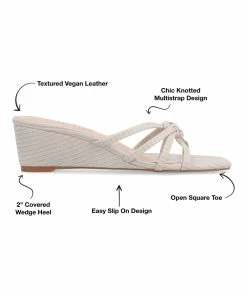 Journee Collection | Beige Blayke Wedge Slide - Women -High heel Store zu111769326 alt 2 tm1673623501