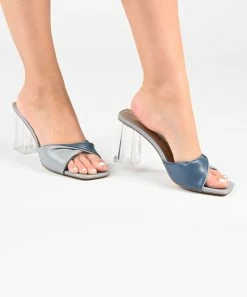 Journee Collection | Blue & Slate Blue Aylia Slide - Women -High heel Store zu111769330 alt 2 tm1673623501