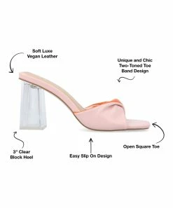 Journee Collection | Pink & Orange Aylia Slide - Women -High heel Store zu111769347 alt 3 tm1673623501