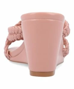 Journee Collection | Blush Baylen Wedge Slide - Women -High heel Store zu111769369 alt 3 tm1673623501