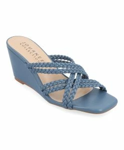 Journee Collection | Blue Baylen Wedge Slide - Women
