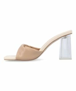 Journee Collection | Off-White & Tan Aylia Slide - Women -High heel Store zu111769630 alt 4 tm1673623501