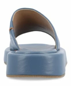 Journee Collection | Blue Denrie Platform Slide - Women -High heel Store zu111769655 alt 4 tm1673623501