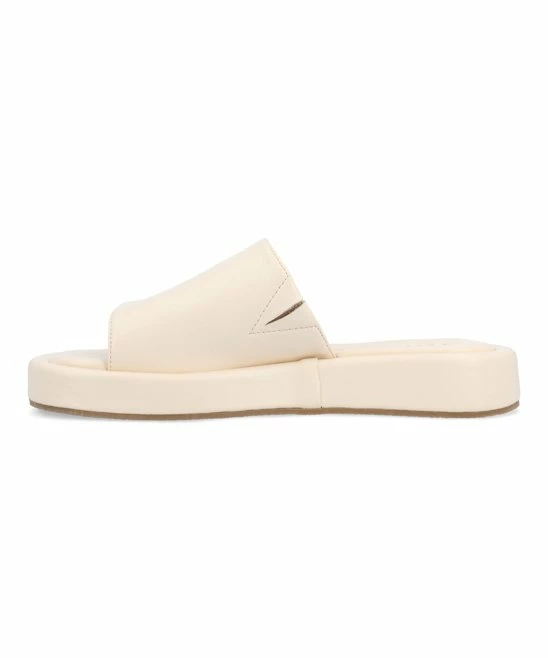 Journee Collection | Off-White Denrie Platform Slide - Women 6 Journee Collection | Off-White Denrie Platform Slide - Women - Image 4