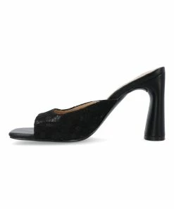 Journee Collection | Black Daivia Slide - Women -High heel Store zu111769700 alt 4 tm1673623501
