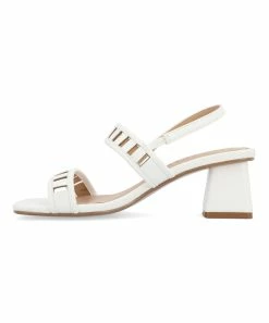 Journee Collection | White Ismay Sandal - Women -High heel Store zu111769847 alt 2 tm1673623501