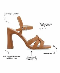 Journee Collection | Brown Gibssen Sandal - Women -High heel Store zu111769880 alt 2 tm1673623501
