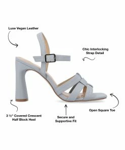 Journee Collection | Blue Gibssen Sandal - Women -High heel Store zu111769885 alt 3 tm1673623501