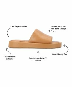 Journee Collection | Tan Denrie Platform Slide - Women -High heel Store zu111777119 alt 2 tm1673623501