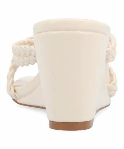 Journee Collection | Beige Baylen Wedge Slide - Women -High heel Store zu111777123 alt 2 tm1673623501