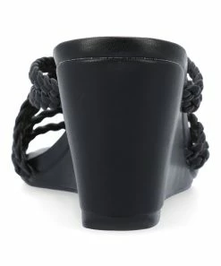 Journee Collection | Black Baylen Wedge Slide - Women -High heel Store zu111777139 alt 2 tm1673623501