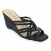 Journee Collection | Black Baylen Wedge Slide - Women -High heel Store zu111777139 main tm1673623501