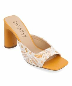 Journee Collection | Orange & White Daivia Slide - Women