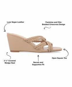 Journee Collection | Taupe Baylen Wedge Slide - Women -High heel Store zu111777317 alt 3 tm1673623501