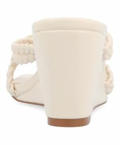 Journee Collection | Beige Baylen Wedge Slide - Women 9 Journee Collection | Beige Baylen Wedge Slide - Women -High heel Store zu111777318 alt 2 tm1673623501