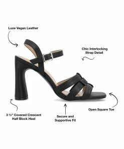 Journee Collection | Black Gibssen Sandal - Women -High heel Store zu111777505 alt 3 tm1673623501