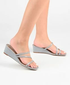 Journee Collection | Black Takarah Wedge Slide - Women -High heel Store zu111777842 alt 4 tm1673623501