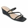 Journee Collection | Black Takarah Wedge Slide - Women -High heel Store zu111777842 main tm1673623501